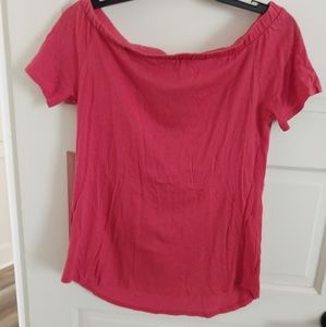 Reddish off the shoulder blouse